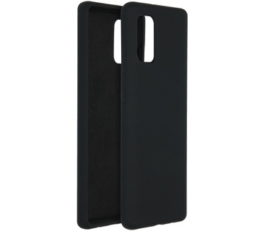 Accezz Liquid Silicone Backcover Samsung Galaxy A41 - Zwart (Galaxy A41) Zwart