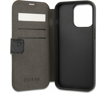 Guess 4G Metal Logo Book Case - iPhone 13 Pro Max (6.7") - Grijs Grijs