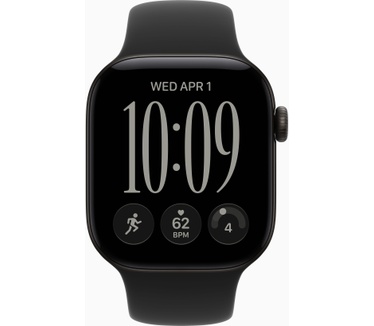 Apple Watch Series 12, 42mm, GPS, Aluminium, Sportbandje S/M, Zwart (Zwart)