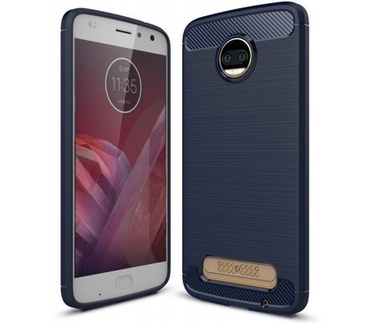 qMust Motorola Moto Z2 Force Rugged TPU Hoesje Blauw