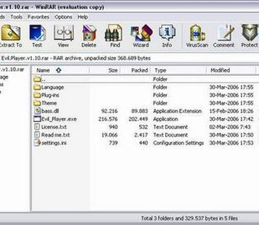 WinRAR screenshot (410 pix)
