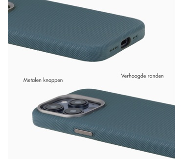 Accezz Mesh Backcover met MagSafe voor de Apple iPhone 15 Pro - Donkerblauw