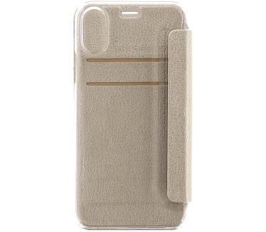 Guess IriDescent Book Case voor Apple iPhone X (5,8") - Goud Goud