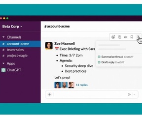 ChatGPT in Slack, maart 2023