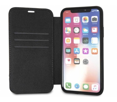 Mercedes-Benz Originele Pattern II Folio Bookcase voor de iPhone X - Zwart  Zwart