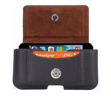 qMust Apple iPhone 5 Classic Pouch met riemlus (Black)