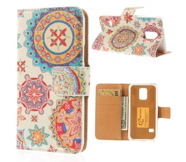 Kees Portemonnee Hoesje Samsung Galaxy S5 Mini - Paisley