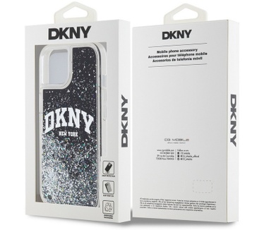 DKNY DKNY Liquid Glitter Arch Back Case - iPhone 15 Plus (6.7") Zwart Zwart