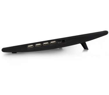 ACT AC8105 Laptopstandaard, tot 17”, in hoogte verstelbaar (2 standen), 4-poorts hub