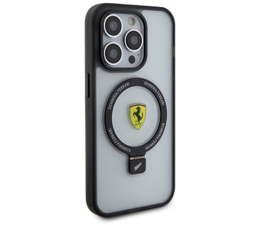 Ferrari Ring Stand Back Case - iPhone 15 Pro Max (6.7") - Clear Transparant