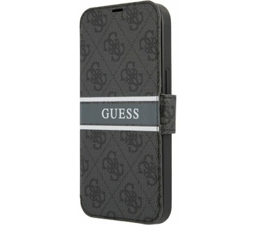 Guess 4G Printed Stripe Book Case Apple iPhone 13 (6.1") - Grijs Grijs