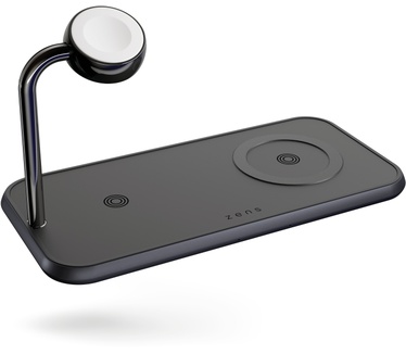 Otterbox Zens Dual+Watch Aluminium Draadloze Oplader, Zwart