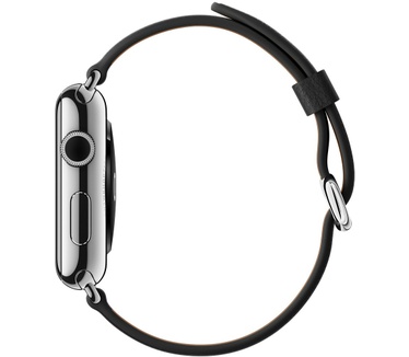 Apple Watch (klassieke gesp, 38mm) Zilver (Zwart)