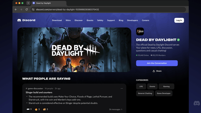 Discord webpagina