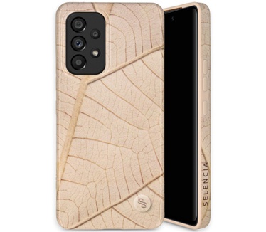 Selencia Aurora Fashion Backcover Samsung Galaxy A53 - Duurzaam hoesje - 100% gerecycled - Earth Leaf Beige