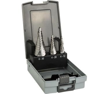 Bosch HSS trappenboorsets, 3-vlakkenschacht