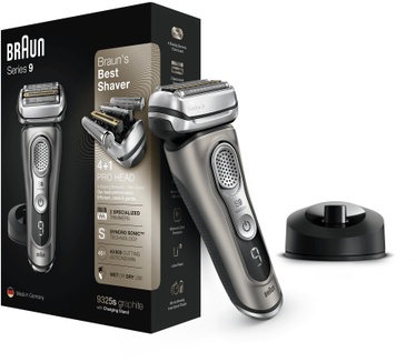 Braun Series 9 9325s Nieuwste Generatie Elektrisch Scheerapparaat, Oplaadstandaard, Etui, Grafiet