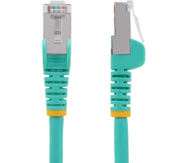 Startech.com 50cm CAT6a Ethernet Kabel, Aqua, Low Smoke Zero Halogen (LSZH), 10GbE 500MHz 100W PoE++ Snagless RJ-45 S/FTP Netwerk Patch Kabel met Trekontlasting, Fluke Tested/ETL