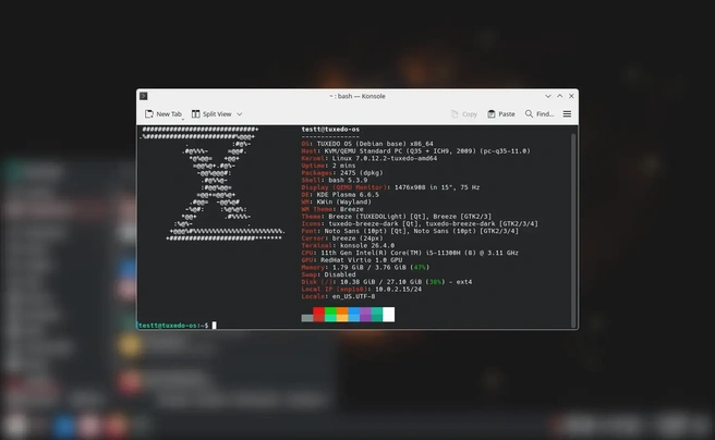 Tuxedo OS met Debian