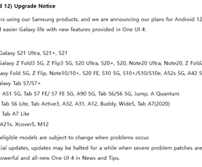 Upgradeschema's Samsung One UI 4