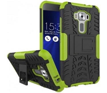 qMust Asus Zenfone 3 (5.2 inch) ZE520KL Rugged Hybrid Case - Dual Protection - Groen