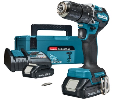 Makita DHP487RAJ (2x 2.0Ah accu's + oplader in MAKPAC)