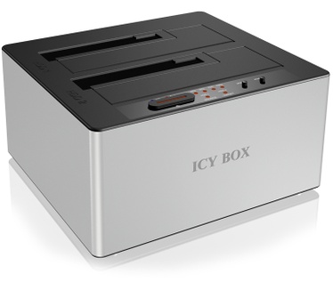 Icy Box 2Bay Docking- and Clone Station Zilver