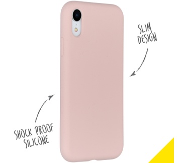 Accezz Liquid Silicone Backcover iPhone Xr - Roze (iPhone Xr) Roze