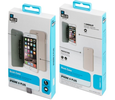 BeHello iPhone 6 Plus / 6S Plus Book Case Beige