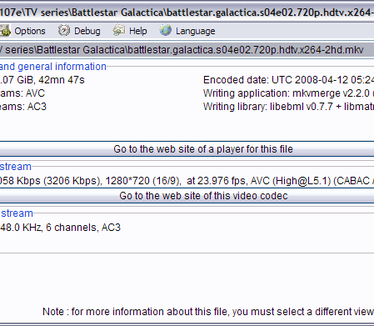 MediaInfo 0.7.6.3 screenshot