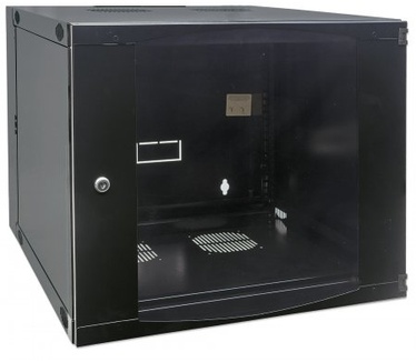 Intellinet 19" Double Section Wallmount Cabinet, 15U, 450mm depth, Flatpack, Black
