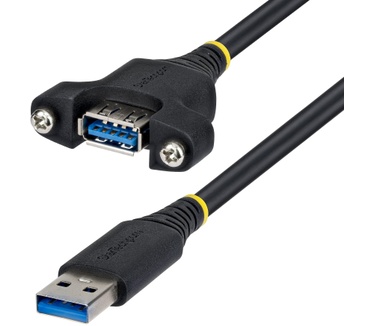 Startech.com 2m Panel Mount USB Kabel A naar A, M/F, USB-A Male naar Female Verlengkabel, USB 5Gbps Adapterkabel voor Paneelmontage