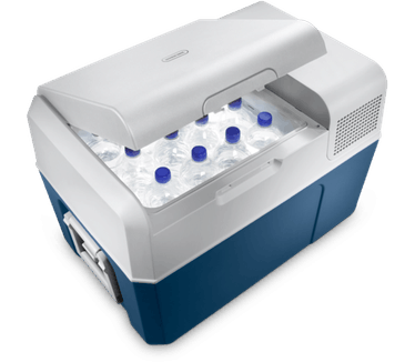 Mobicool MCF60. Kleur van het product: Blauw, Grijs, Insulation Material: Polyurethaan (PU), Beeldscherm: LED. Inhoud: 58 l, Koeling temperatuur bereik: -10 - 10 °C, Koelend medium: R134a. Stroombron: Electrisch, Type stroombron: AC, DC, AC invoe
