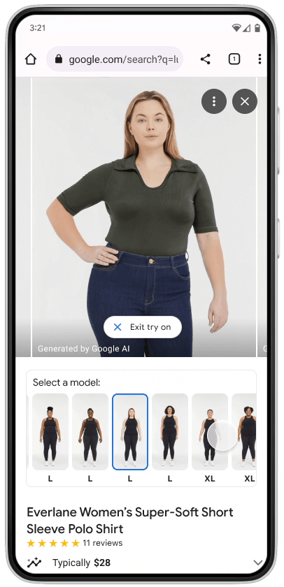 Placeholder gifje Google AI shopping passen