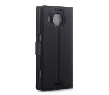Kees Lederlook Portemonnee Hoesje Microsoft Lumia 950 XL - Zwart