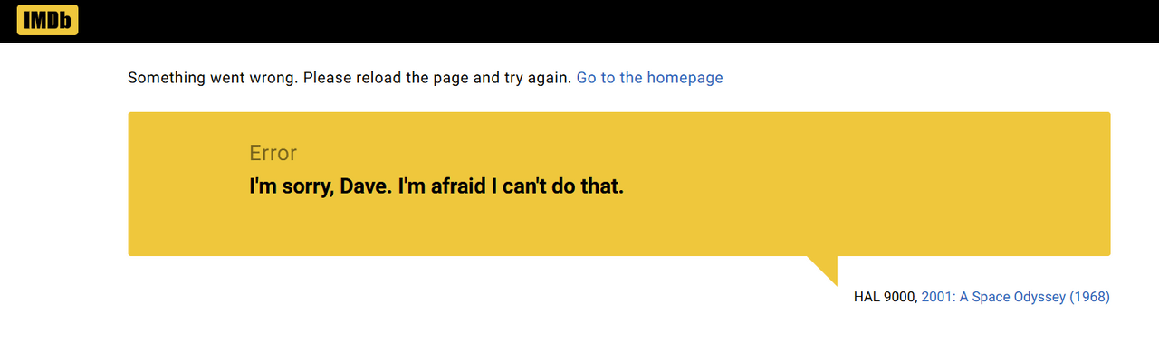 Image for the article: Filmwebsite IMDb hapert door storing - update