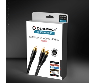 Oehlbach BOOOM! 300 Subwoofer Y-cinchkabel Grijs