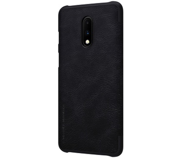 Nillkin Qin PU Leather Book Case voor OnePlus 7 - Zwart  Zwart