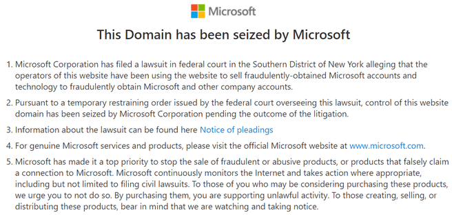 Microsoft waarschuwing