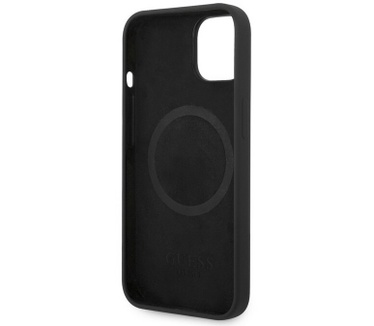 Guess Silicone MagSafe Back Case - iPhone 14 Plus (6.7") - Zwart Zwart