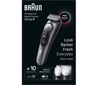Braun Braun Baardtrimmer Series 9 BT9420, Trimmer Met Kapperstools en 180 Minuten Gebruiksduur