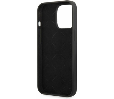 Guess Silicone 4G Logo Back Case - iPhone 13 Pro Zwart