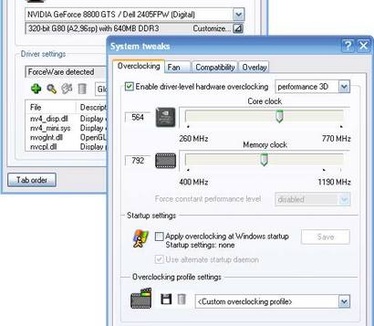 RivaTuner screenshot (410 pix)