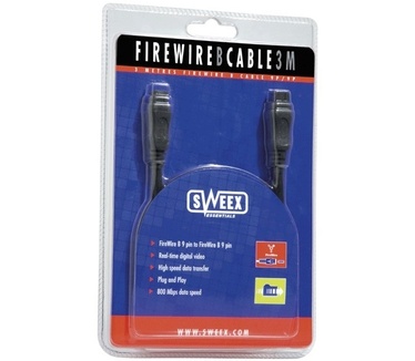 Sweex cable Firewire (3m, 9p to 9p)