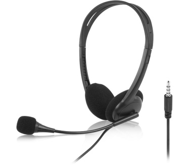 ACT Headset met 3,5mm audio-aansluiting (Zwart)