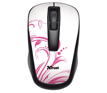Trust QVY Wireless Micro Mouse Pink Swirls