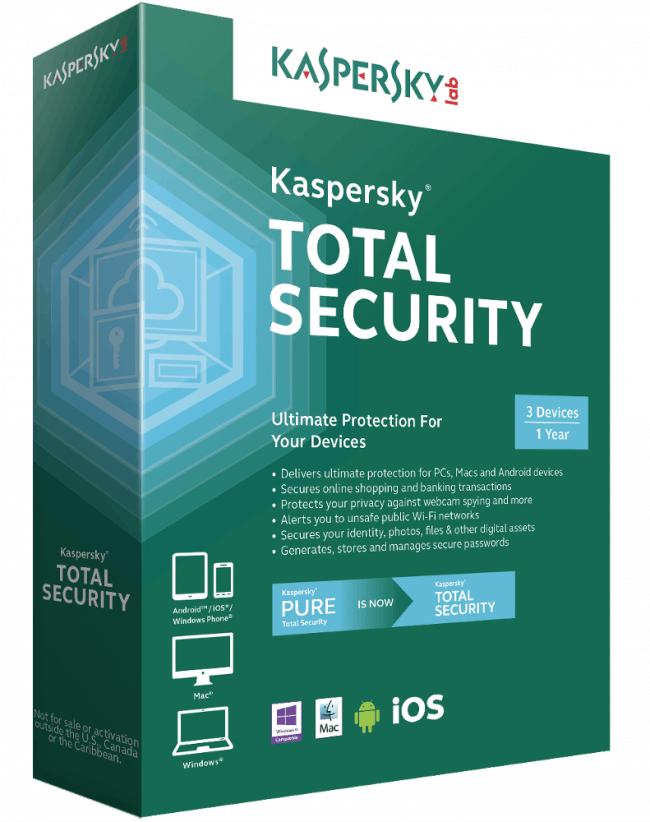 Kaspersky Lab Total Security MultiDevice 5Device 1 jaar Kenmerken