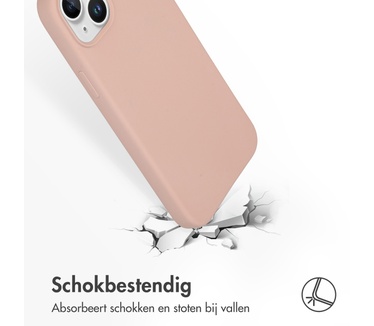 Accezz Liquid Silicone Backcover iPhone 15 Plus - Roze