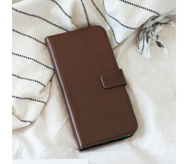 Selencia Echt Lederen Bookcase Samsung Galaxy S20 - Bruin