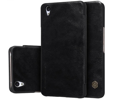 Nillkin Qin Slim PU Leather Book Case voor OnePlus X - Zwart